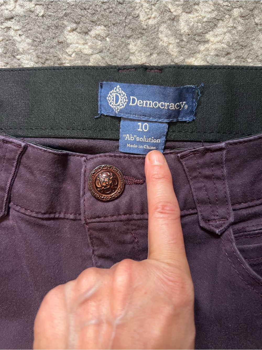Democracy Straight-Leg Jeans in Deep Plum size 10 (Y100) - Picture 5 of 11